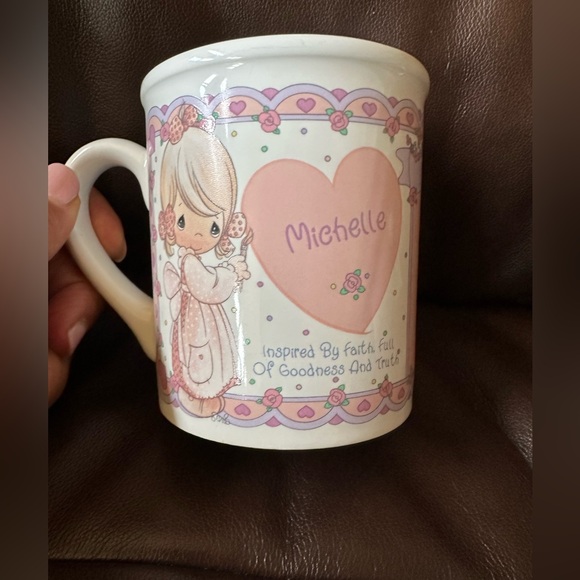 Precious Moments Other - Vintage 1994 Precious Moments Michelle name coffee/tea pink and white mug